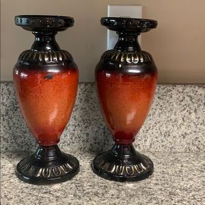 Pair of candleholders.